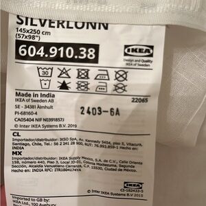 IKEA Silverlonn Cream Curtain